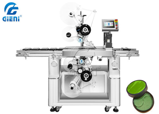 SUS304 Otomatik Yuvarlak Şişe İki Taraflı Etiketleme Makinesi Yan Düzenleme